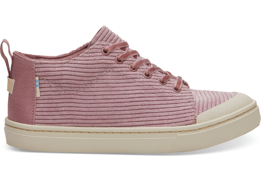 Light Mauve Corduroy Youth Lenny Mid Sneakers