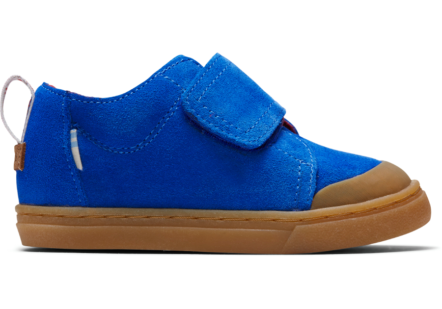 Cobalt Blue Suede Tiny Lenny Mid Strap Sneakers