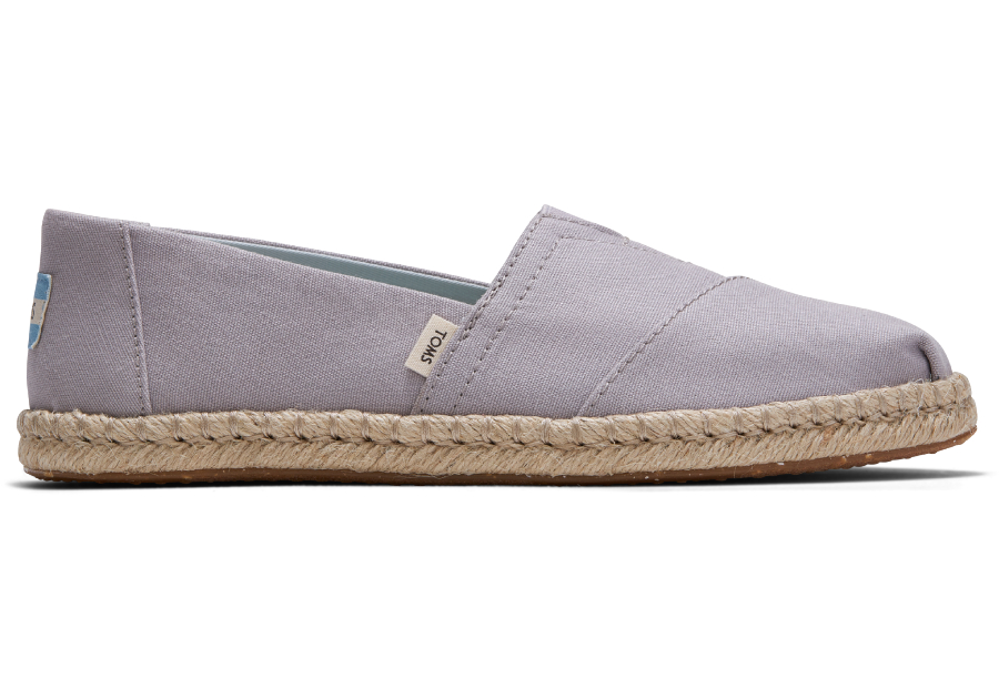 Plant Dye Grey Canvas Women Espadrilles
