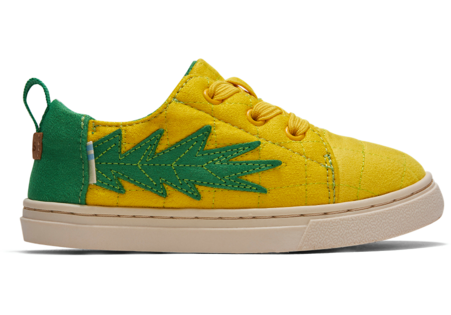 Gold Pineapple Quilted Tiny Lenny Elastic Sneakers