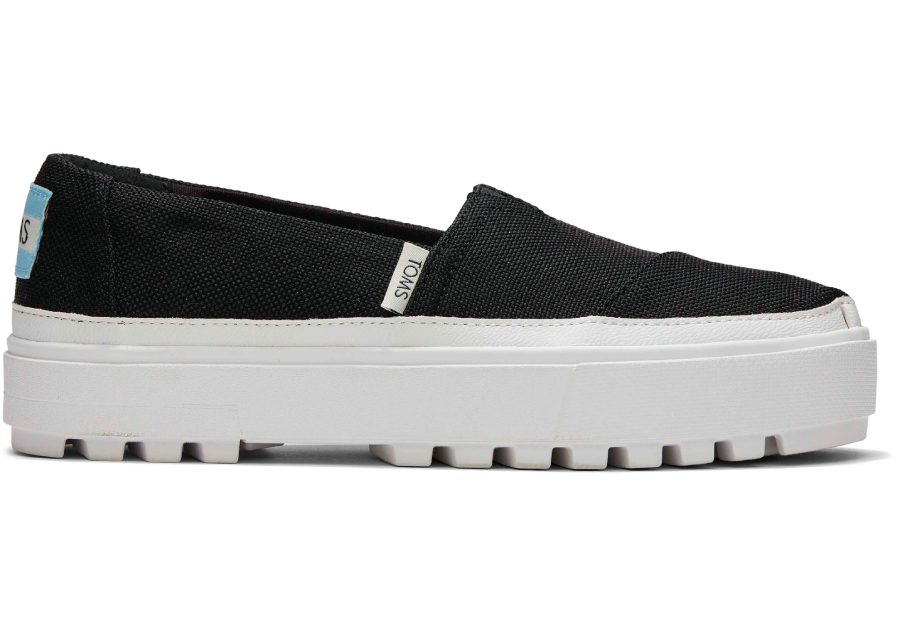 Black Lug Platform Slip-On