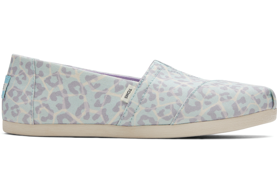Misty Blue Giraffe Leopard Women Alpargata