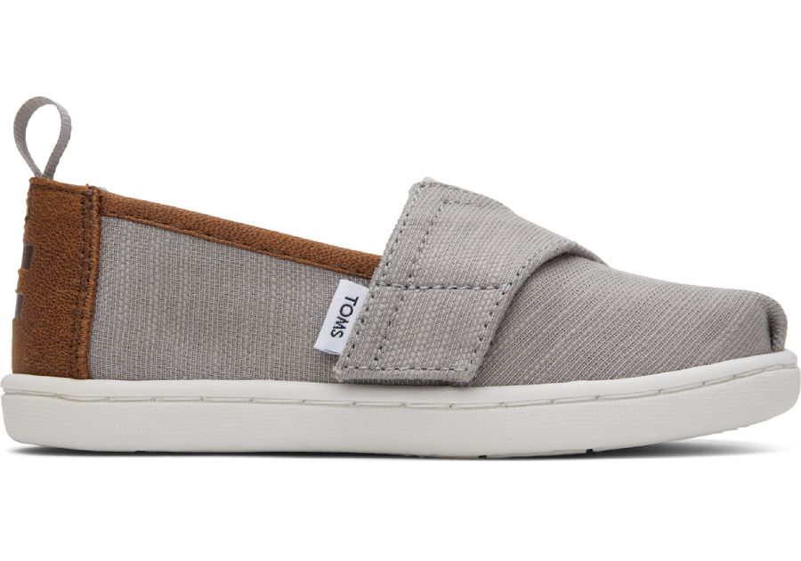 Drizzle Grey Recycled Cotton Slubby Woven