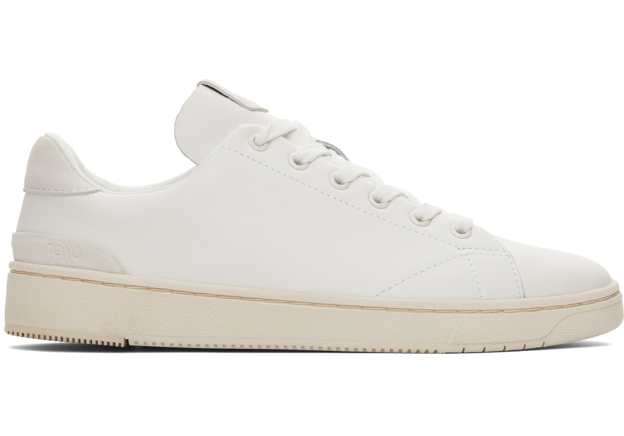TRVL LITE Porcelain Leather Lace-Up Sneaker