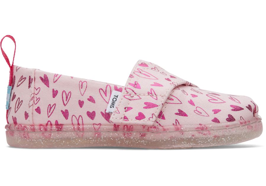 Tiny Alpargata Foil Hearts Print