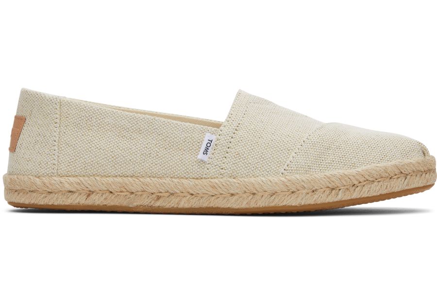 Alpargata Rope Espadrille Natural Metallic Linen